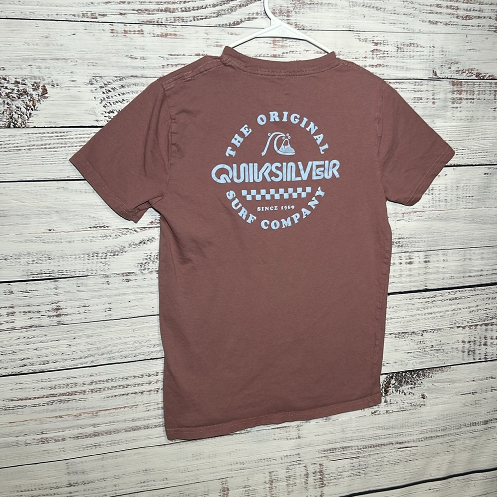 Quiksilver Boy's Omni Checked Logo Short Sleeve Tee Large 14/16 - Picture 13 of 15